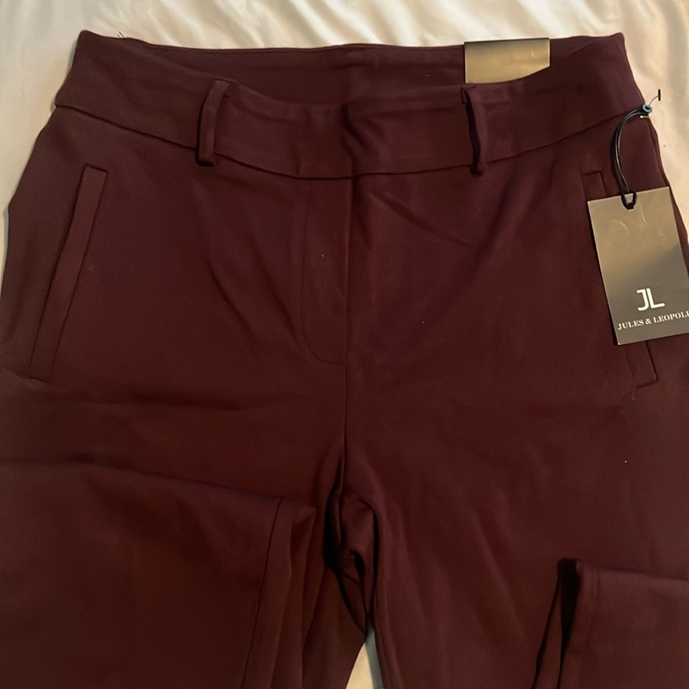NWT Jules and Leopold Pull on Slim Ankle Length Pants